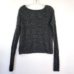 Aeropostale Knit‎ Sweater Womens M Pullover Long Sleeve Gray Casual Soft Comfy